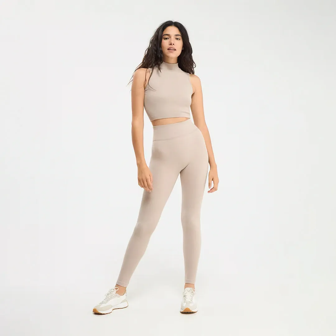 Mock Neck Seamless Top