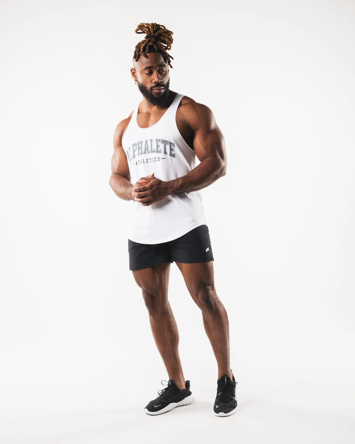 Paisley Print Raw Cut Tank - White