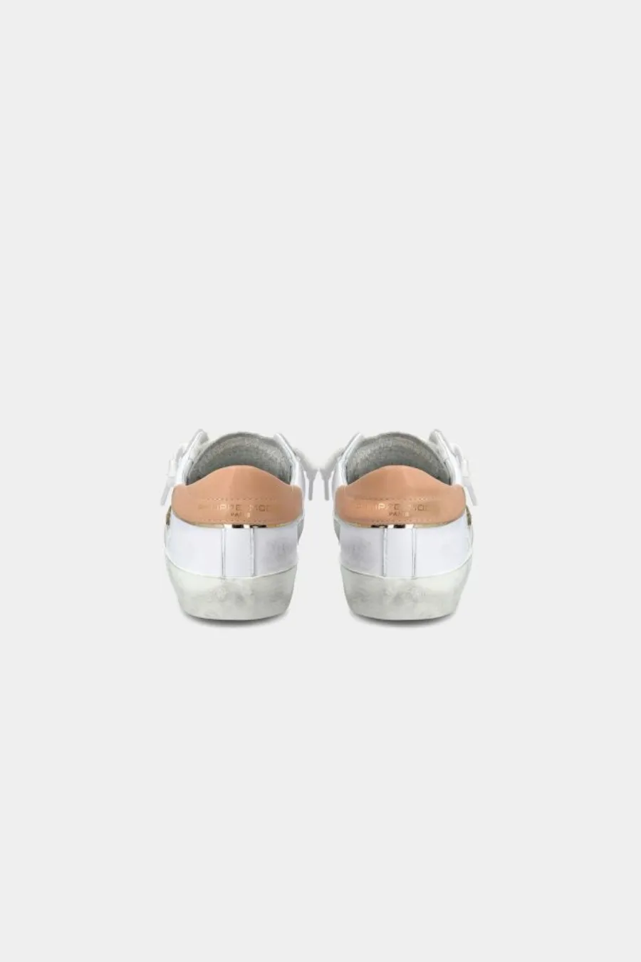 Prsx Low Veau Broderie Blanc Beige