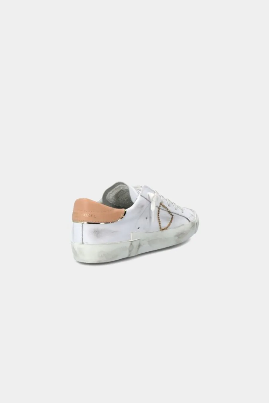 Prsx Low Veau Broderie Blanc Beige
