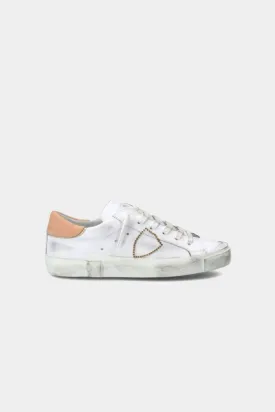 Prsx Low Veau Broderie Blanc Beige