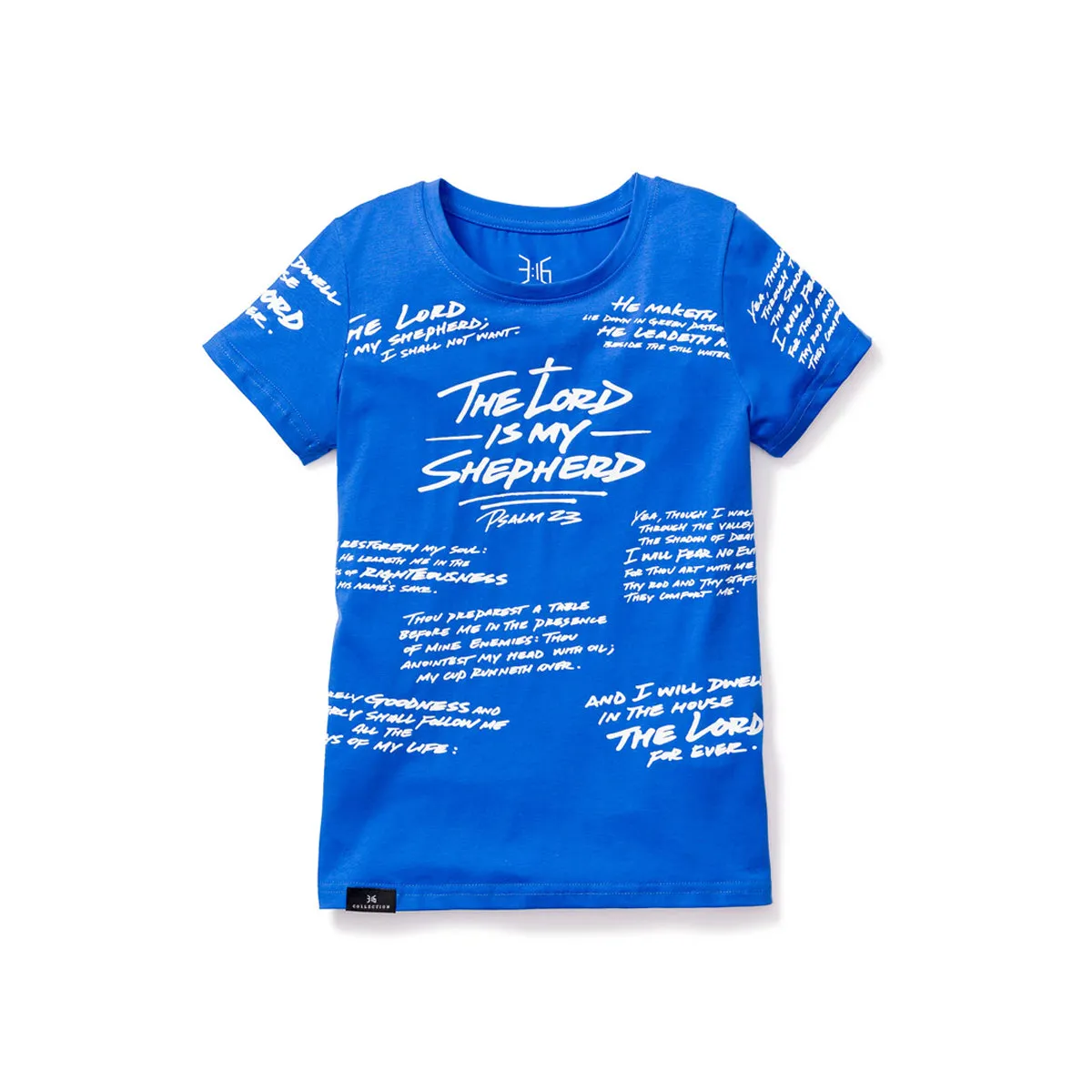Psalm 23 - Kids Tee - Royal Blue