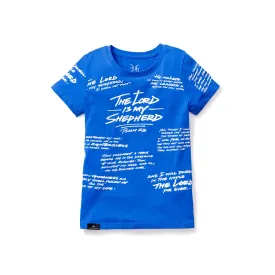 Psalm 23 - Kids Tee - Royal Blue