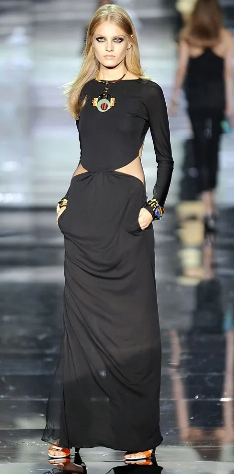 Roberto Cavalli - Long Black Dress Open Back