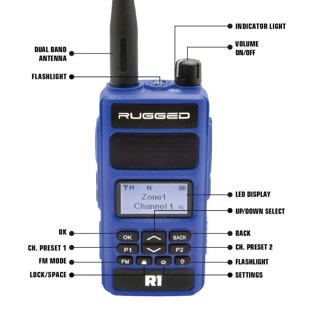 Rugged R1 Business Band Handheld - Digital and Analog