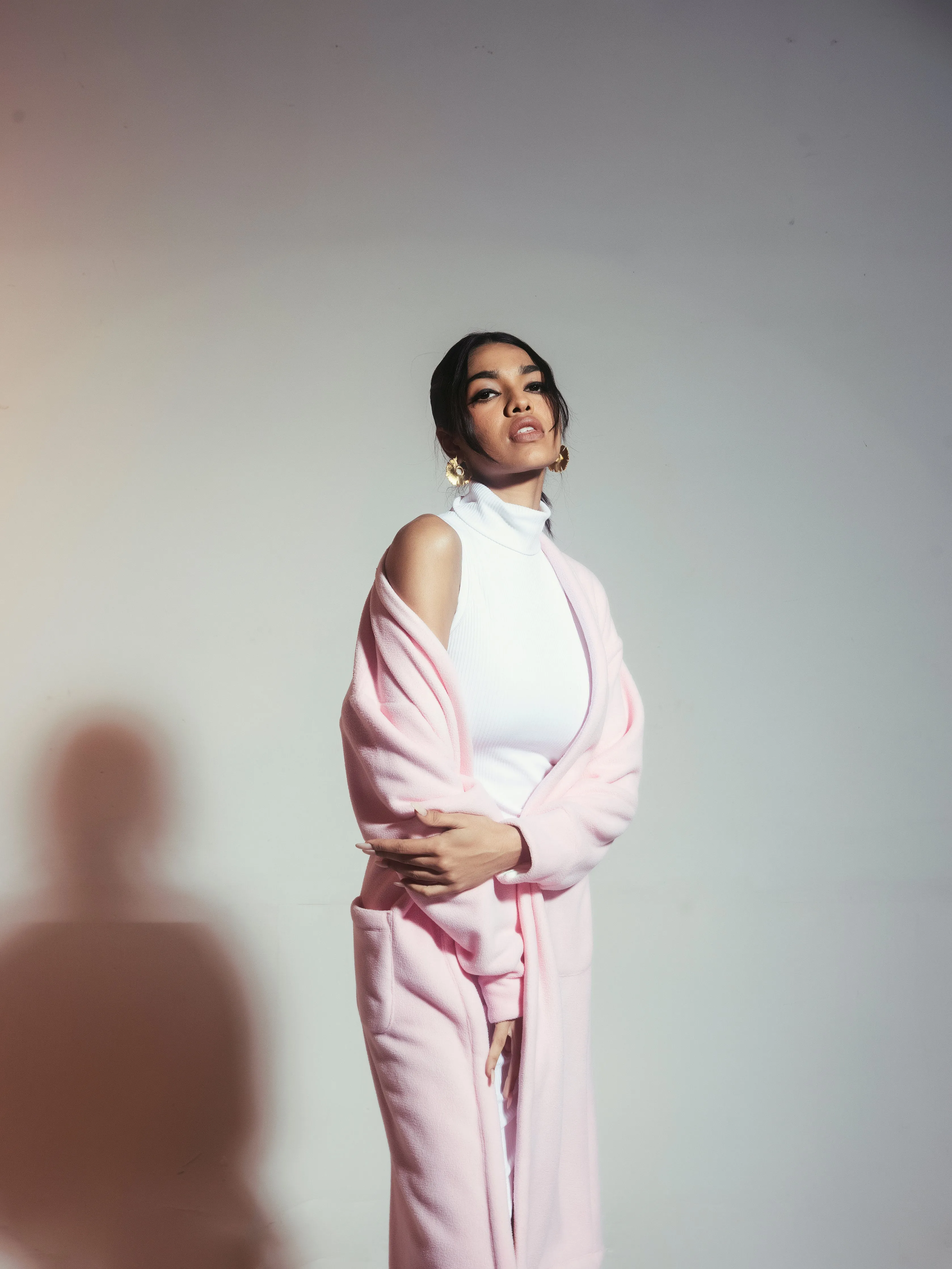 Sierra White and Pink Rib Lounge Set