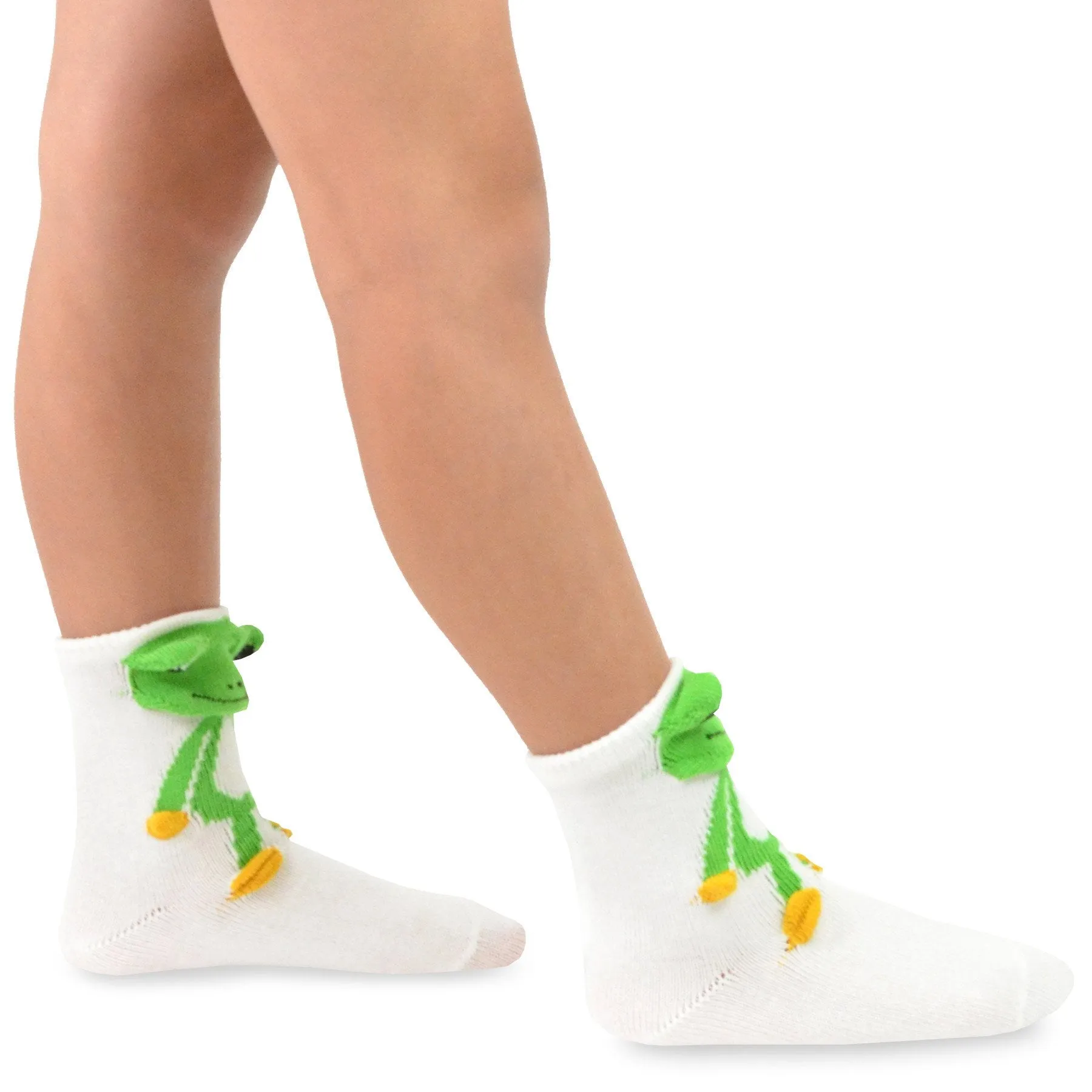 TeeHee Socks Kid's Frog Cotton Short Crew (K1512)