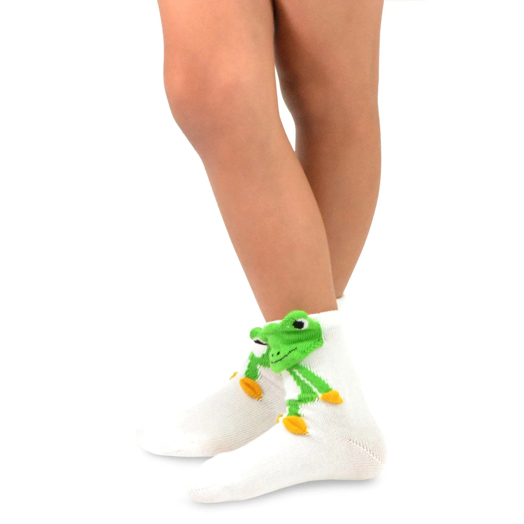 TeeHee Socks Kid's Frog Cotton Short Crew (K1512)