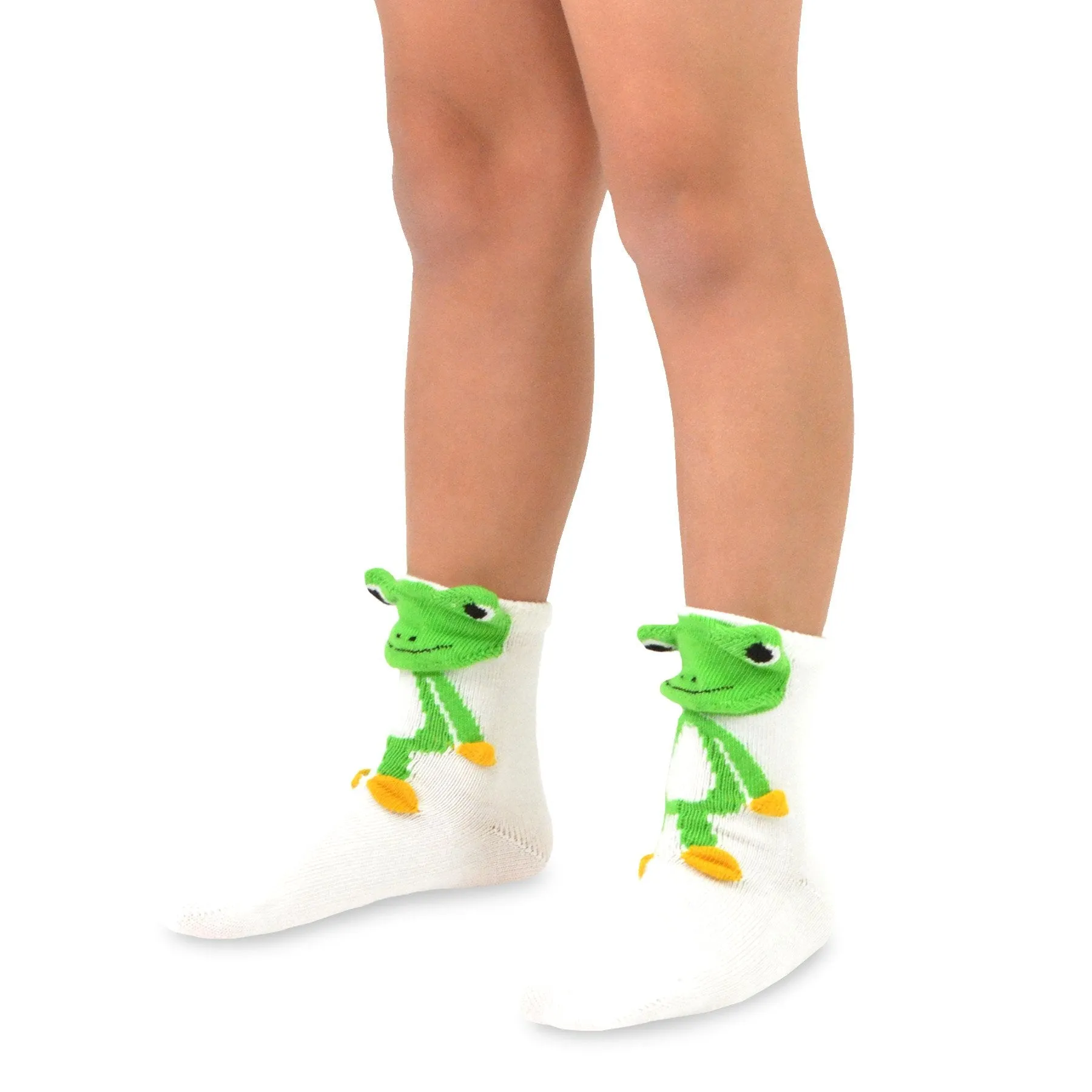 TeeHee Socks Kid's Frog Cotton Short Crew (K1512)