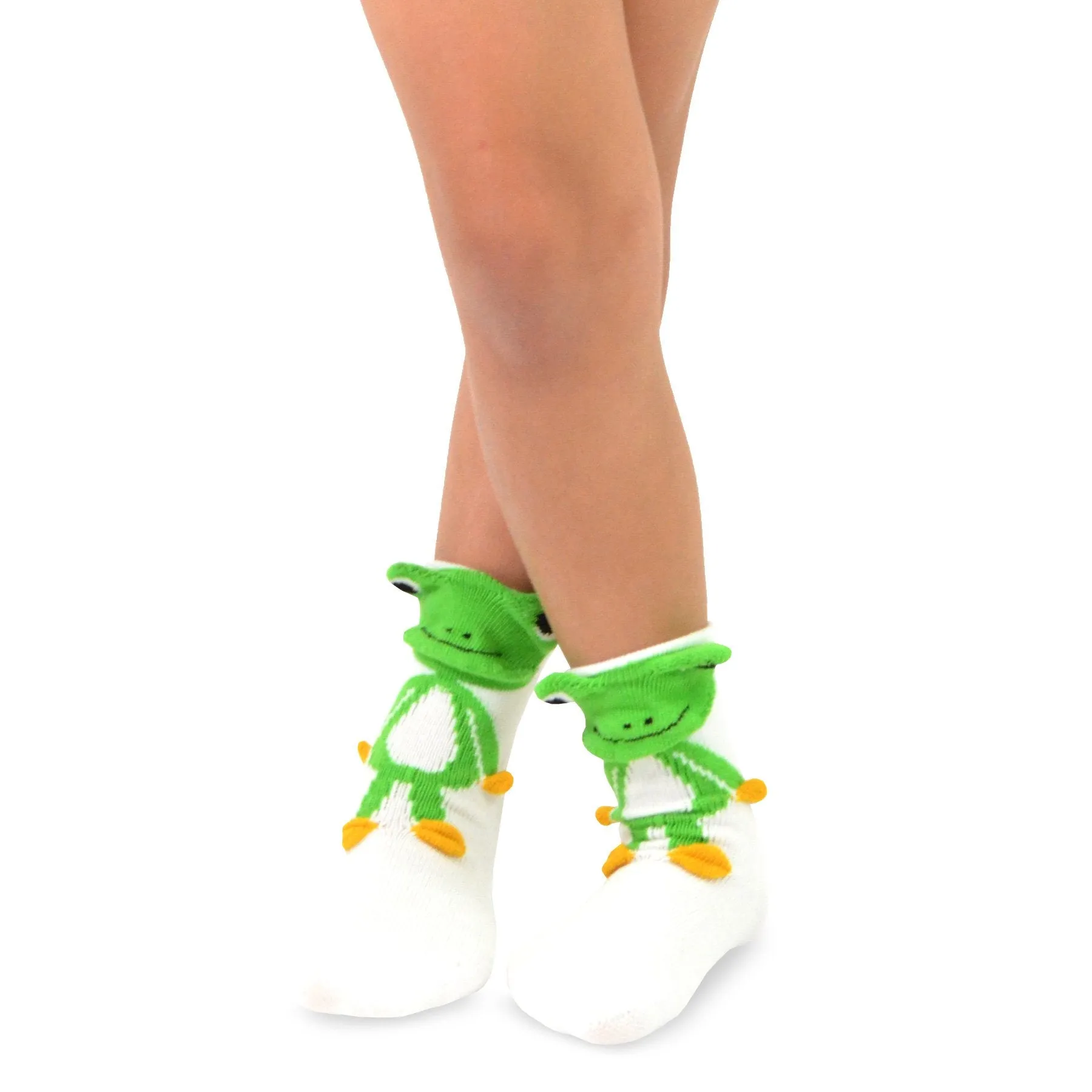 TeeHee Socks Kid's Frog Cotton Short Crew (K1512)