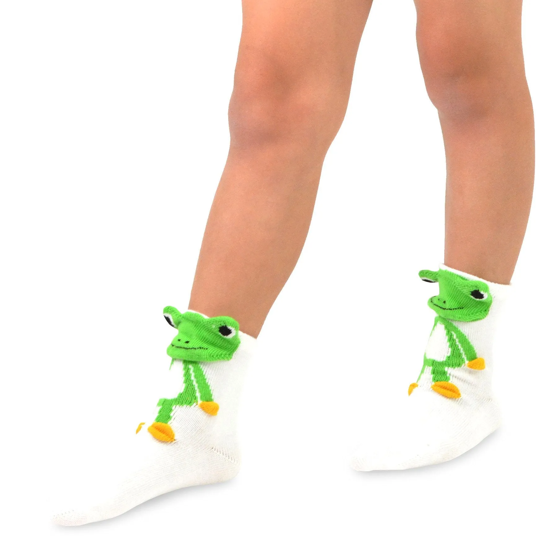 TeeHee Socks Kid's Frog Cotton Short Crew (K1512)