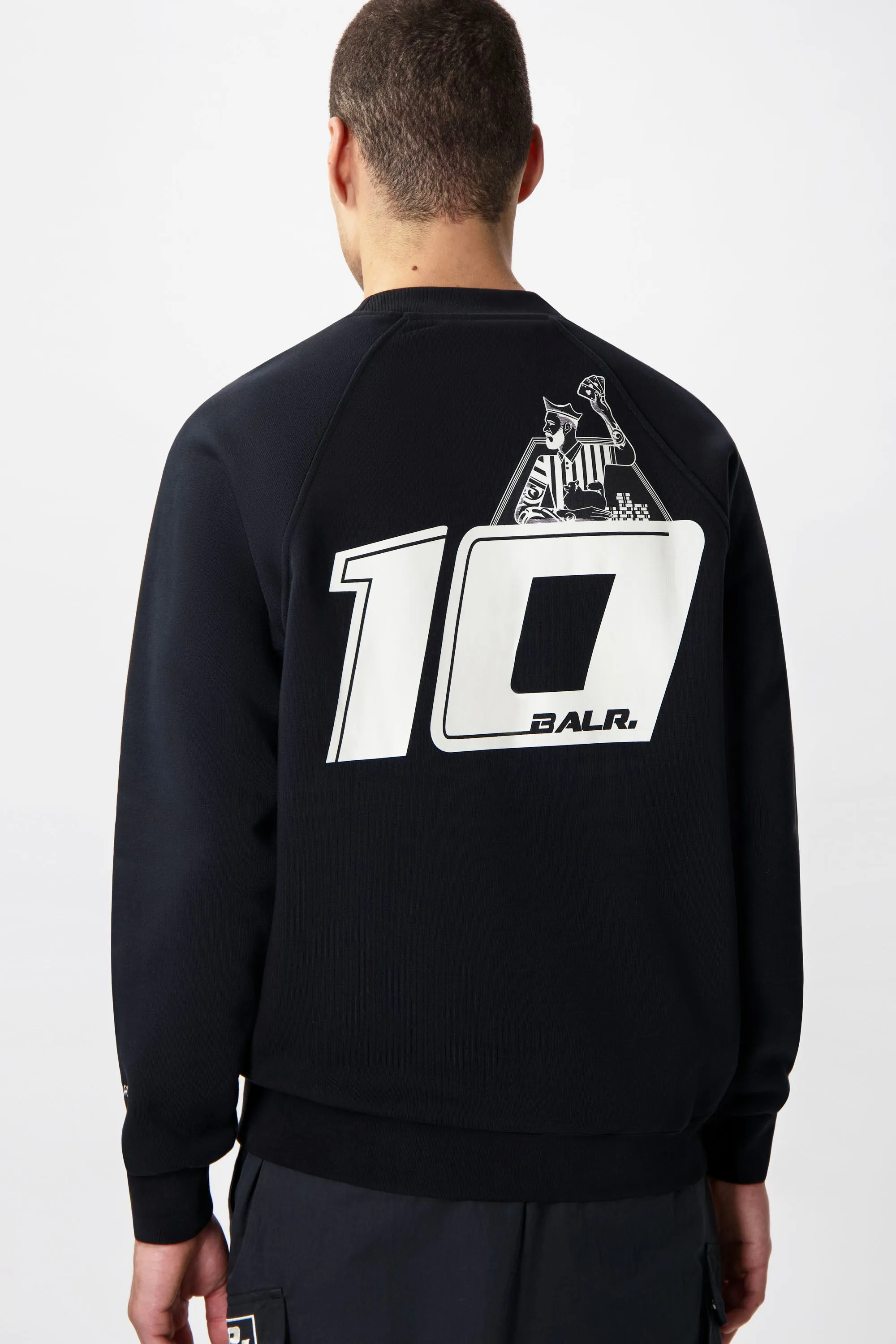 The Club Box Fit Crewneck Jet Black