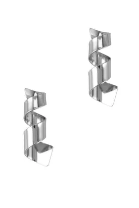 Twisted Flat Metal Earrings