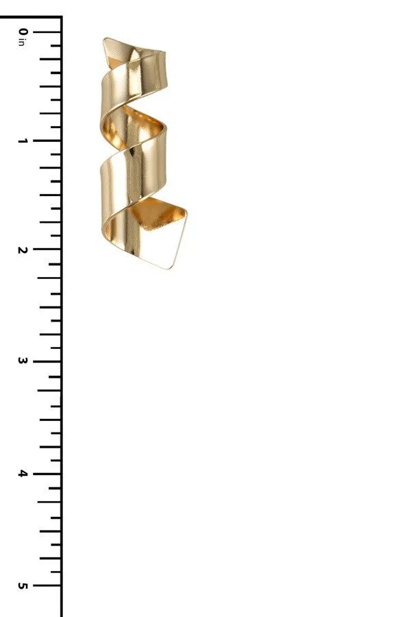 Twisted Flat Metal Earrings