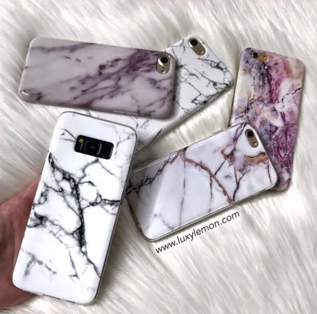 White Marble Samsung Phone Case