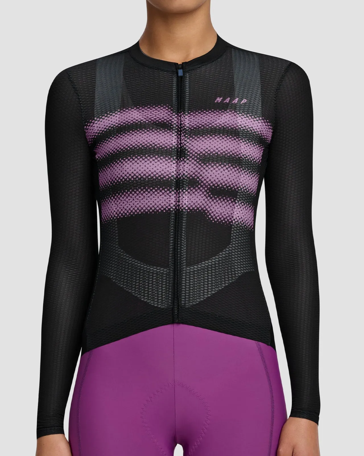 Womens Ultralight Pro Long Sleeve Jersey - Blurred Design