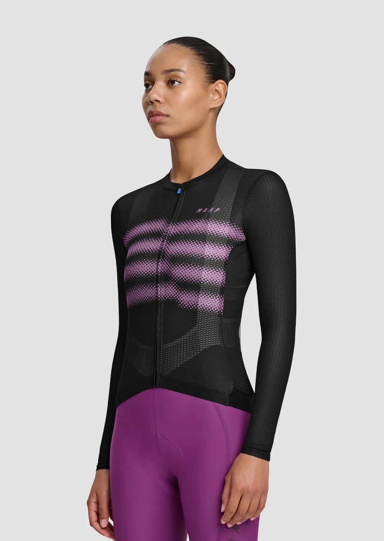Womens Ultralight Pro Long Sleeve Jersey - Blurred Design