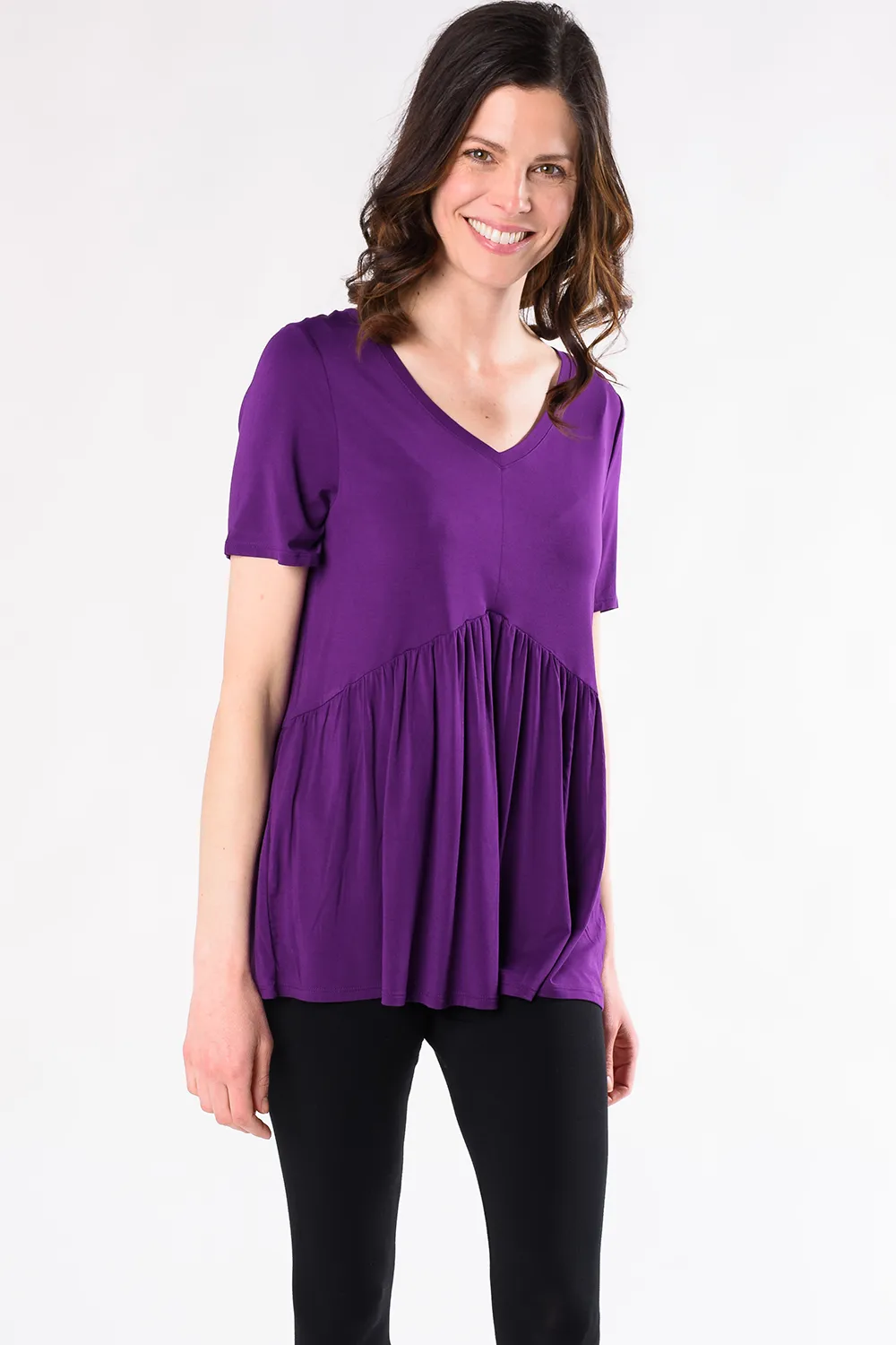 Zinnia Tiered Bamboo Top - Beach Berry